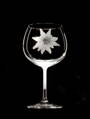 6x Weinglas Thun 450 ml - Edelweiß Motiv - Hand graviertes Glas