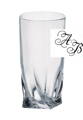 1x Quadro Long drink Glas [ Kristallglas -Long drink gläser mit gravur MonogramM ]