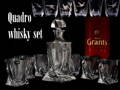 Quadro whisky set - 7 Stücke mit Jager Motiv [ Kristallglas ] Whisky Karaffe und 6 x Whisky Gläser ( Monogramm-und Firmen-Logo auf der Karaffe ist frei )
