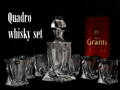 Quadro Whiskey set 1+6, crystal glass ( 7 pieces ) Monogram on Bottle is free