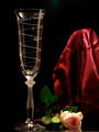 2x Svatební sklenička Angela 190 ml s motivem spirálky, jmény a datumem s dárkovou krabicí s prostorem na lahev šampusu