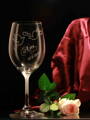 1 x Hochzeit Glas für Wine THUN mit feinem Motiv