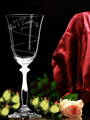 1x svadobné poháre Angela na víno ​​sa špirálky menami a dátumom a srdiečkami 