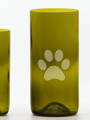 2ks Eko sklenice (z lahve od vína) velká olivová (16 cm, 7,5 cm) Tlapka