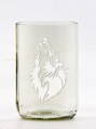 2ks Eko sklenice (z lahve od piva) střední čirá (10 cm, 6,5 cm) Motiv Vlk