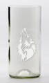 2ks Eko sklenice (z lahve od vína) velká čirá (16 cm, 7,5 cm) motiv Vlk