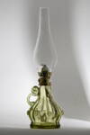 Petrolejová lampa, historické lesní sklo - 901-1 opm, rozměr 36x11 cm