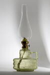 Petrolejová lampa, historické lesní sklo - 909-a-kr, 38x16-cm