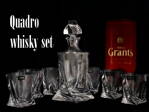 Quadro whisky set - 7 Stücke [ Kristallglas ] Whisky Karaffe und 6 x Whisky Gläser ( Monogramm-und Firmen-Logo auf der Karaffe ist frei )