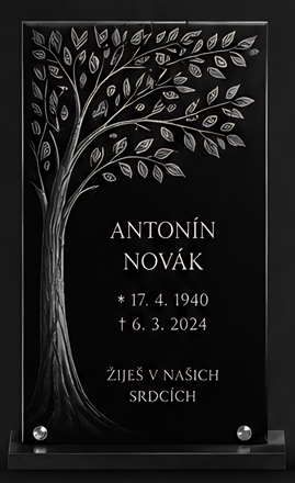 Vzor č 43 - Náhrobní desky z akrylátového skla s kvalitním UV tiskem