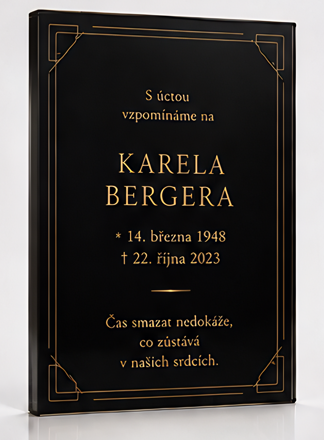 Vzor č 48 - Náhrobní desky z akrylátového skla s kvalitním UV tiskem