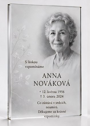 Vzor č 51 - Náhrobní desky z akrylátového skla s kvalitním UV tiskem