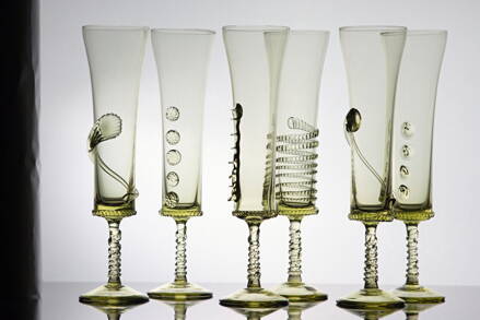HISTORISCHES GLAS - Waldglas - 6x Gläser 1404/6 190 ml