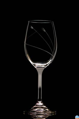6x Sklenice na víno (250/350 ml) - jemný motiv