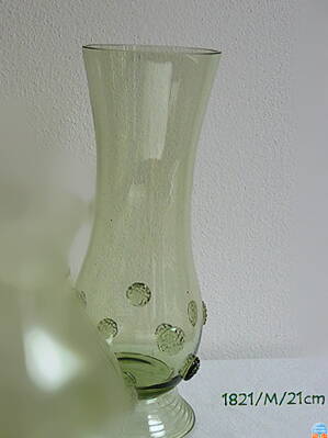Foukaná vázička z historického skla 1821/M/21cm