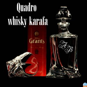 1x Quadro whisky Karafa s monogramem