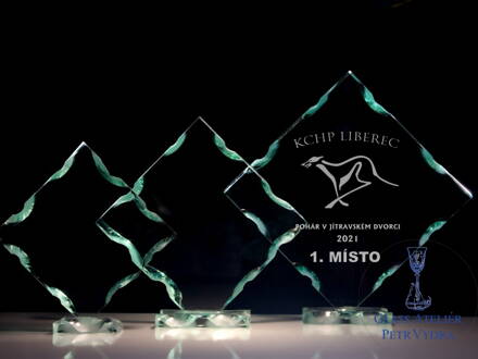 Sportovní trofej - Plaketa kosočtverec (vlastní logo, text) 13 cm