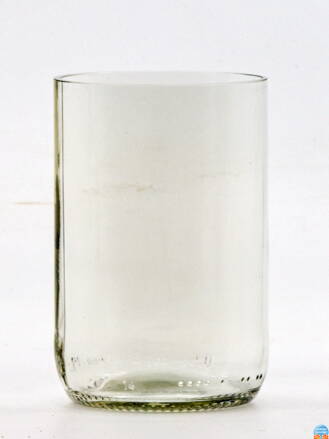 2ks Eko sklenice (z lahve od piva) střední čirá (10 cm, 6,5 cm)