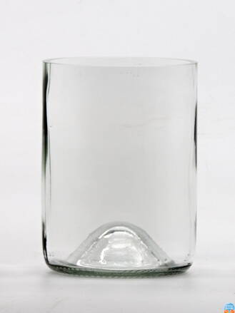 2ks Eko sklenice (z lahve od vína) malá čirá (10 cm, 7,5 cm)