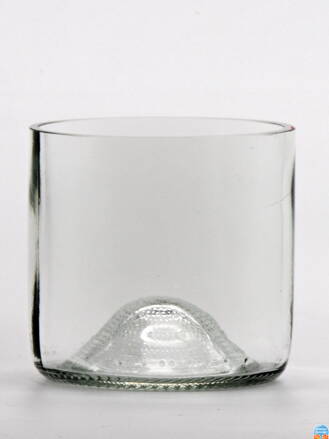 2ks Eko sklenice (z lahve od vína) mini čirá (7 cm, 7,5 cm)