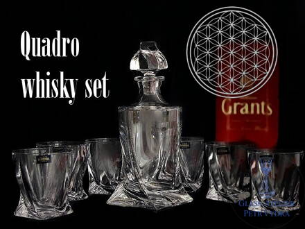 Quadro whisky set - motiv Květ života