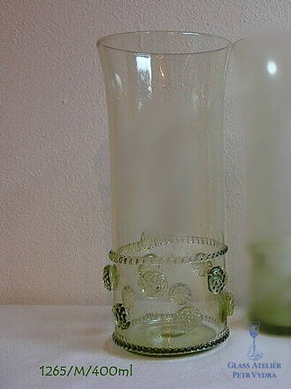 Historické sklo 2x- sklenice long drink 1265/M/400 ml