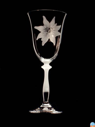 6x Sklenice Angela na víno (250/350 ml) - motiv Alpská protěž