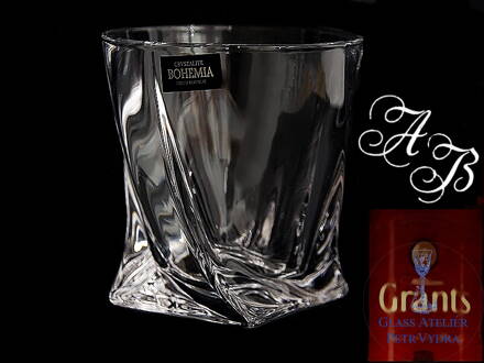6x Quadro whisky sklenice s monogramem