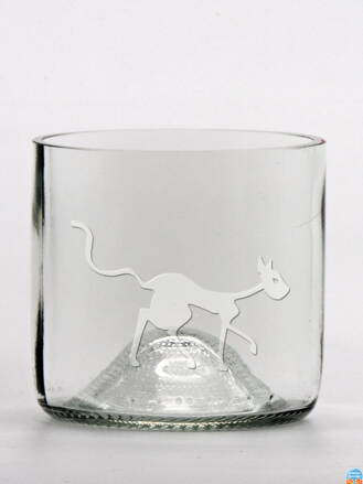 2ks Eko sklenice (z lahve od vína) mini čirá (7 cm, 7,5 cm) Tim Burton